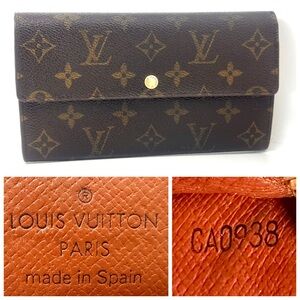 Good condition authentic Louis Vuitton  Monogram Sarah wallet CA0938